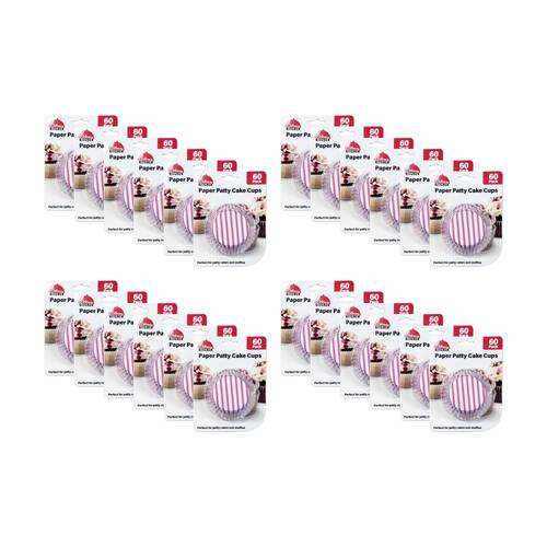24x 60pc Culinary Kitchen Paper Patty Muffin Cupcake Cups Set Assorted