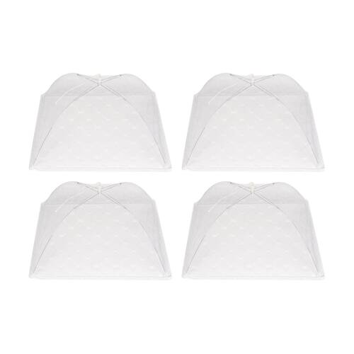 4PK Culinary Kitchen Umbrella Mesh Cover Food Protector Lid 60cm Clear