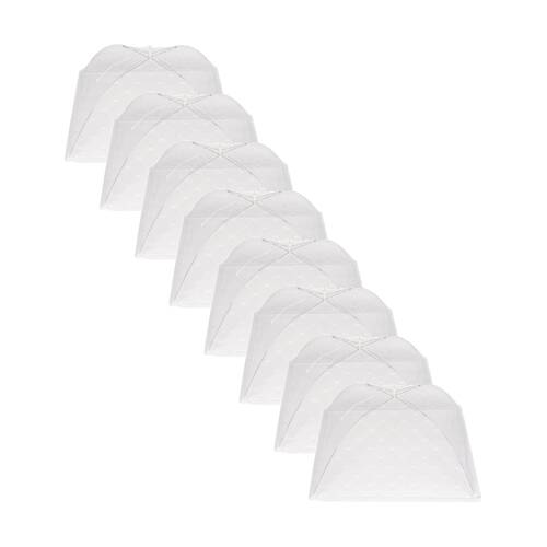 8PK Culinary Kitchen Umbrella Mesh Cover Food Protector Lid 60cm Clear