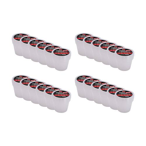 24x 6pc Braz Reusable Round Food Storage Containers W/ Lids 500ml Clear