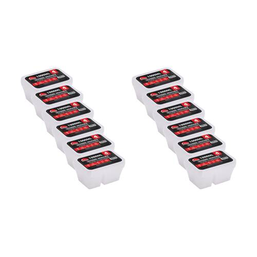 12x 4pc Braz Reusable Rectangular Divided Food Storage Containers W/ Lids 1000ml