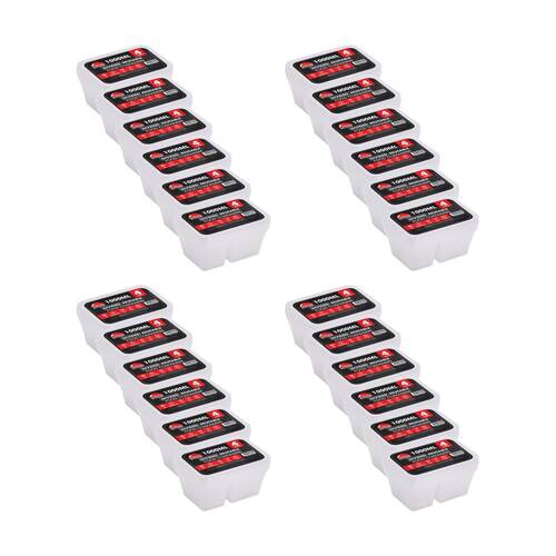 24x 4pc Braz Reusable Rectangular Divided Food Storage Containers W/ Lids 1000ml