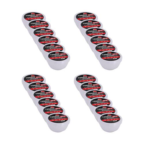24x 4pc Braz Reusable Noodles Food Storage Containers W/ Lids 1050ml Clear