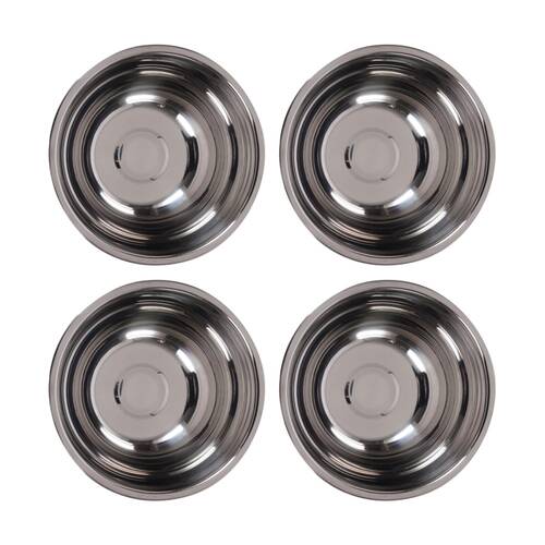 4PK Braz Stainless Steel Kitchen Prep Mixing Bowl Serving Serveware 22cm Silver
