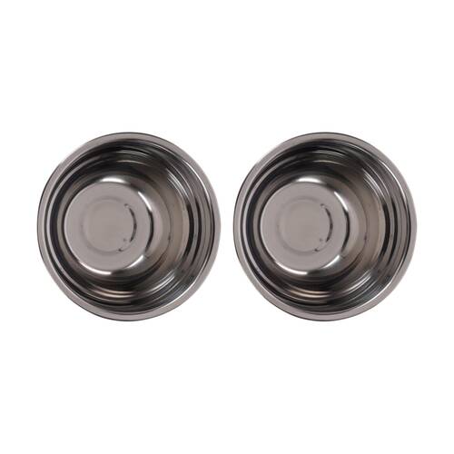 2PK Braz Stainless Steel Kitchen Prep Mixing Bowl Serving Serveware 30cm Silver