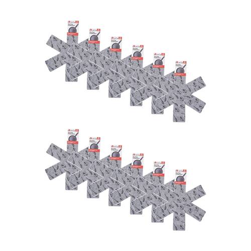 12x 2pc Braz Non-Stick Pan Protection Flexible Frypan Protectors 38cm Grey