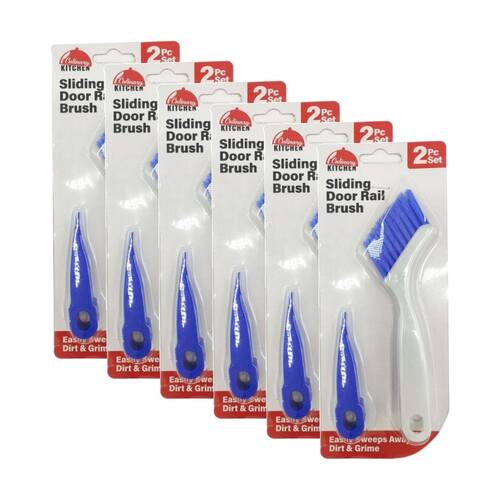 6x 2pc Braz Sliding Door Track Rail Cleaner Brush Set Large & Small