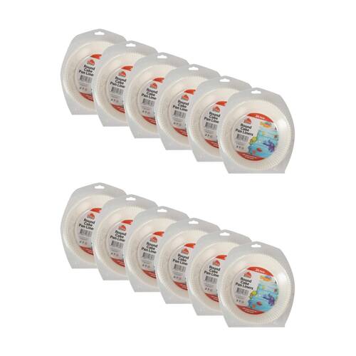 12x 20pc Braz Round Cake Pan Liners W/ Fluted Edge Baking Accessories 24cm White