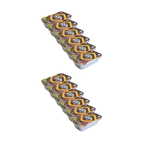 12x 6pc Braz Aluminium Foil Disposable Rectangle Trays W/ Lids 20x11x5cm Silver