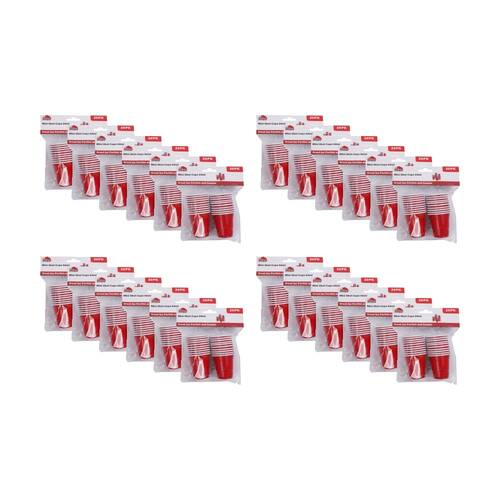24x 20pc Culinary Kitchen Reusable Party Shot Cups Value Set 60ml Red