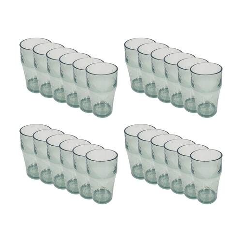 24PK Braz Recycled Look Drinking Glass Cup Drinkware 550ml Clear