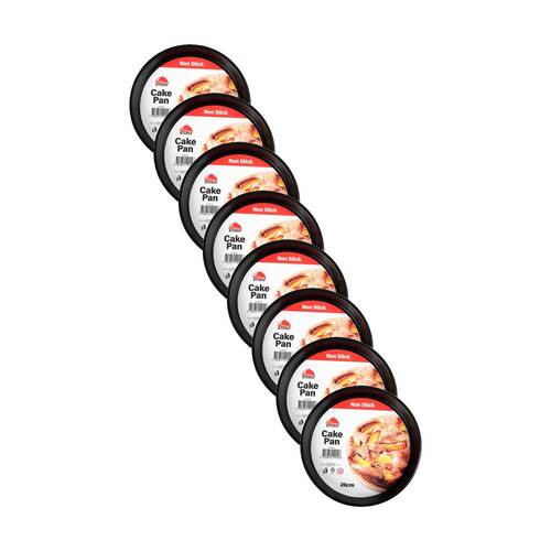 8PK Culinary Kitchen Non-Stick Round Cake Baking Pan Tray 25x25x3cm