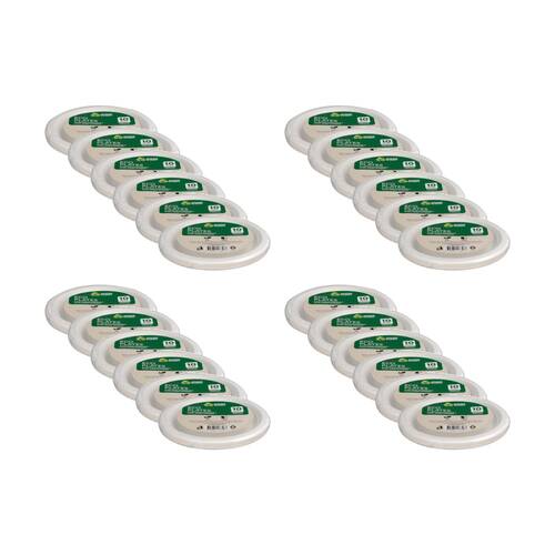 24x 10pc Braz Earth Friendly Disposable Round Plates Tableware Serveware 17cm