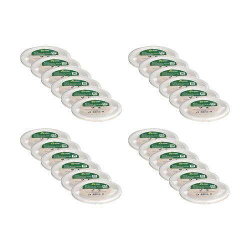 24x 10pc Braz Earth Friendly Disposable Round Divided Plates Tableware 23cm
