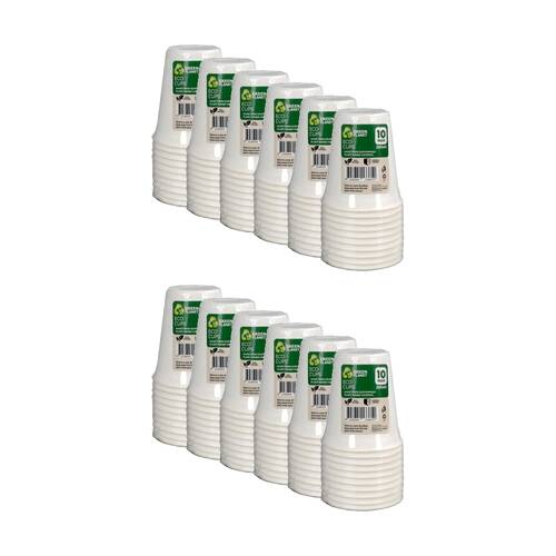 12x 10pc Braz Earth Friendly Disposable Cups Tableware Serveware 260ml