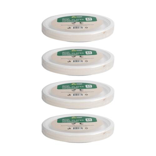 4x 4pc Braz Earth Friendly Disposable Oval Plates Tableware Serveware 30cm