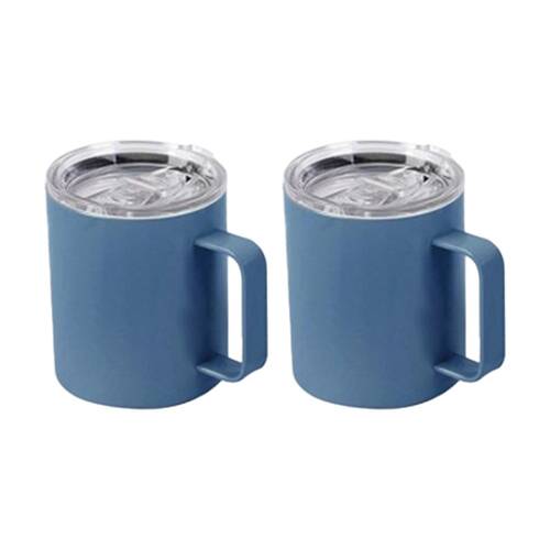 2PK Braz Insulated Big Foot Tumbler Cup W/ Sliding Lid 350ml Assorted