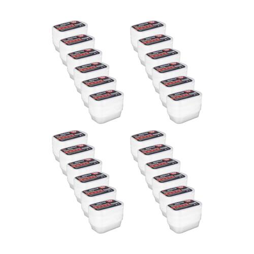24x 10pc Braz Reusable Rectangular Food Storage Containers W/ Lids 350ml Clear