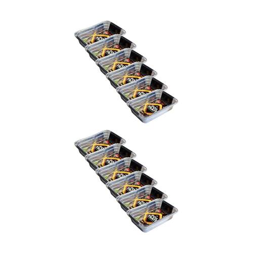 12x 4pc Braz Aluminium Foil Disposable Rectangle Trays Mini 22x16x4cm Silver