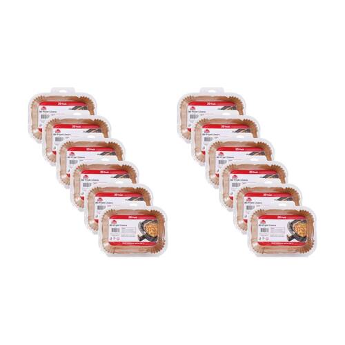 12x 20pc Braz Non-Stick Heat Resistant Air Fryer Liners 21x14x5cm