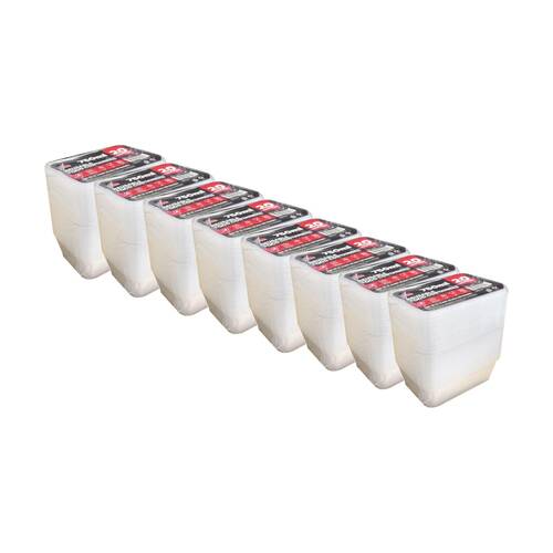 8x 20pc Braz Reusable Rectangular Food Storage Containers W/ Lids 750ml Clear
