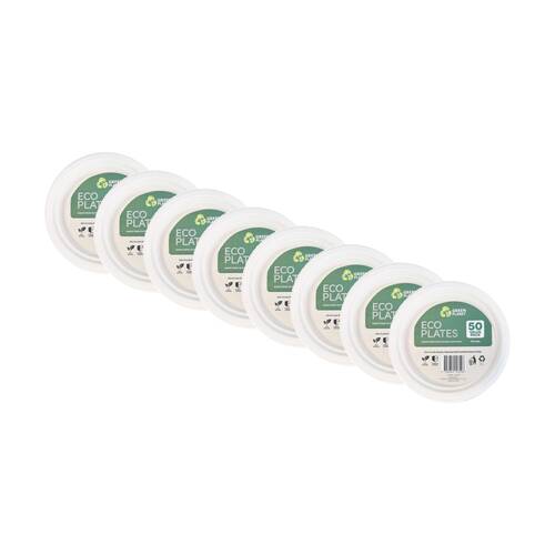 8x 50pc Braz Earth Friendly Disposable Plates Tableware Serveware 17cm