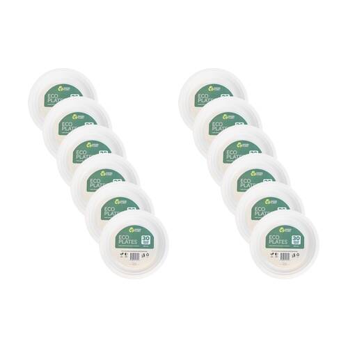 12x 30pc Braz Earth Friendly Disposable Plates Tableware Serveware 26cm