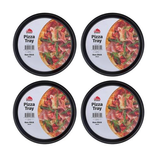 4PK Culinary Kitchen Non-Stick Round Pizza Baking Pan Tray 30cm