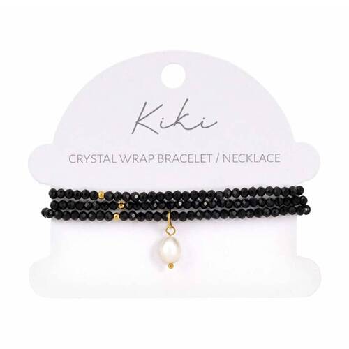 Kiki Obsidian Dream Crystal Wrap Jewellery Bracelet Necklace Black