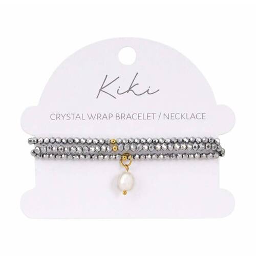 Kiki Mist Crystal Wrap Jewellery Bracelet Necklace Stainless Silver