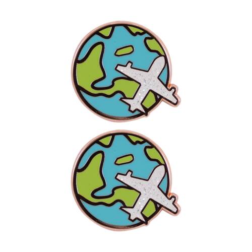 2PK Splosh Safe Travels Keepsake Pin Enamel Kids 3y+ Rose Gold 3x1x2.5cm