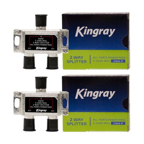 2PK Kingray 2 Way F-Type Splitter Foxtel Approved F30950 Satellite TV