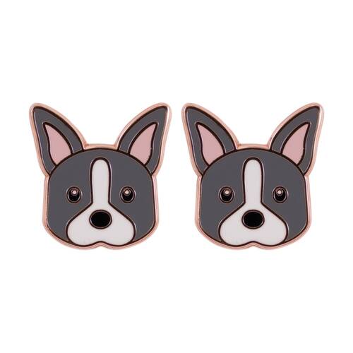 2PK Splosh French Bulldog Keepsake Pin 3y+ Rose Gold Grey White 3x1x2.5cm