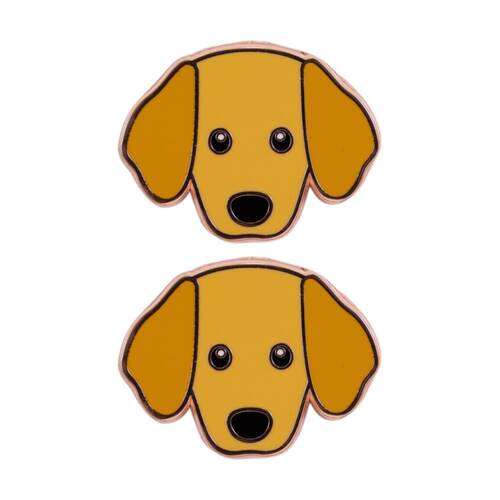 2PK Splosh Golden Retriever Keepsake Pin Enamel 3y+ Rose Gold 3x1x2.5cm