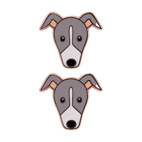 2PK Splosh Greyhound Keepsake Pin Enamel 3y+ Rose Gold 3x1x2.5cm