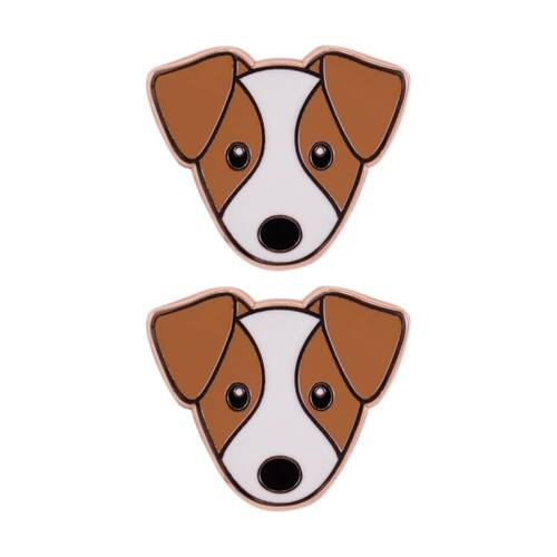 2PK Splosh Jack Russell Keepsake Pin 3y+ Rose Gold Brown White 3x1x2.5cm