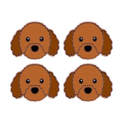 4PK Splosh Labradoodle Keepsake Pin Enamel 3y+ Rose Gold 3x1x2.5cm