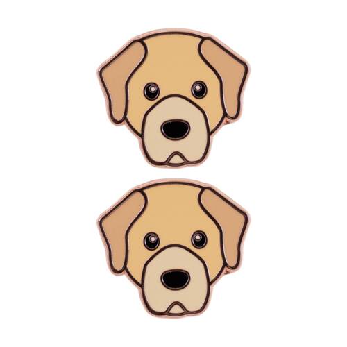 2PK Splosh Labrador Keepsake Pin Enamel 3y+ Rose Gold Beige 3x1x2.5cm