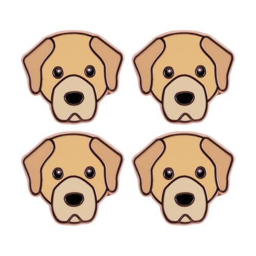 4PK Splosh Labrador Keepsake Pin Enamel 3y+ Rose Gold Beige 3x1x2.5cm