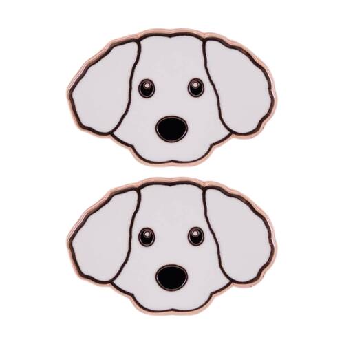 2PK Splosh Maltese Keepsake Pin Enamel 3y+ Rose Gold White 3x1x2.5cm