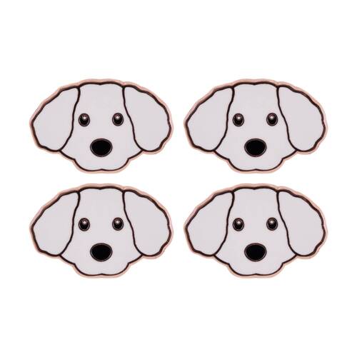 4PK Splosh Maltese Keepsake Pin Enamel 3y+ Rose Gold White 3x1x2.5cm