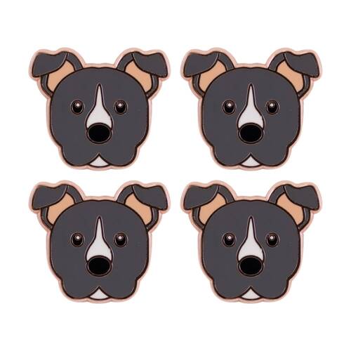 4PK Splosh Staffy Keepsake Pin Enamel 3y+ Rose Gold Grey White 3x1x2.5cm