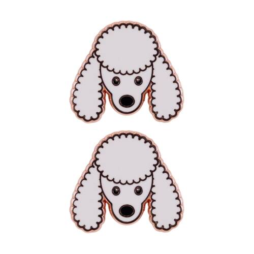 2PK Splosh Poodle Keepsake Pin Enamel Kids 3y+ Rose Gold 3x1x2.5cm