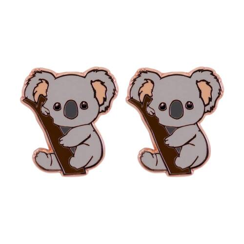 2PK Splosh Koala Hugs Keepsake Pin Enamel Kids 3y+ Rose Gold 3x1x2.5cm