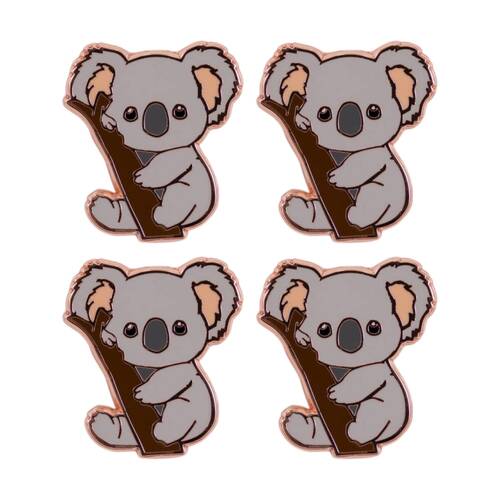 4PK Splosh Koala Hugs Keepsake Pin Enamel Kids 3y+ Rose Gold 3x1x2.5cm