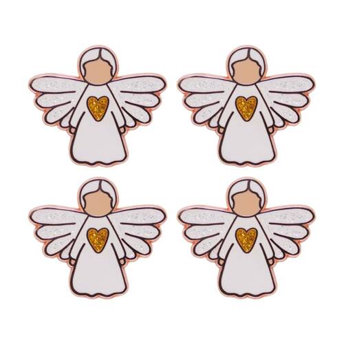 4PK Splosh Angel Of Friendship Keepsake Pin Enamel 3y+ Rose Gold 3x3x0.5cm