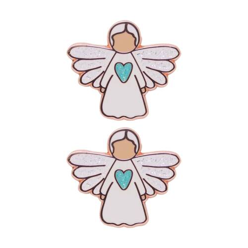 2PK Splosh Angel Of Hope Keepsake Pin Enamel Kids 3y+ Rose Gold 3x3x0.5cm