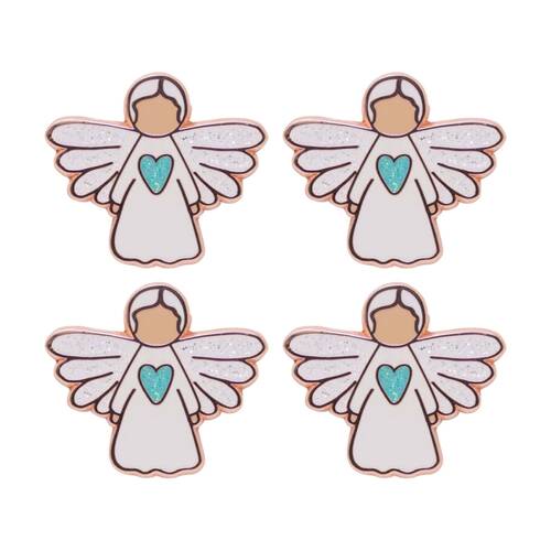 4PK Splosh Angel Of Hope Keepsake Pin Enamel Kids 3y+ Rose Gold 3x3x0.5cm