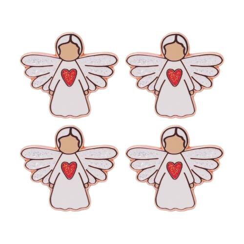 4PK Splosh Angel Of Strength Keepsake Pin Enamel 3y+ Rose Gold 3x3x0.5cm