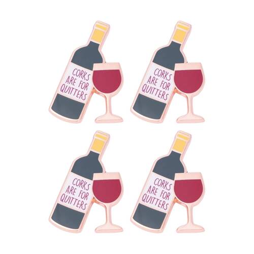 4x 2pc Splosh Wine Lover Keepsake Pin Enamel Rose Gold Green Red